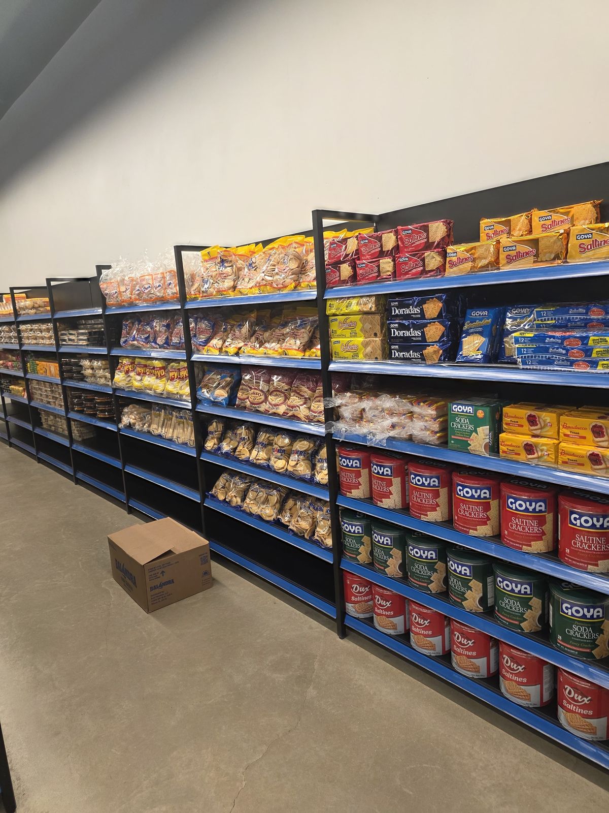 Looking down the pantry aisle