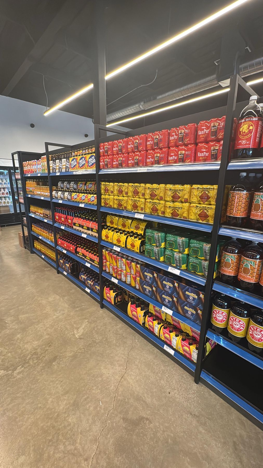 The full length of our grocery aisles
