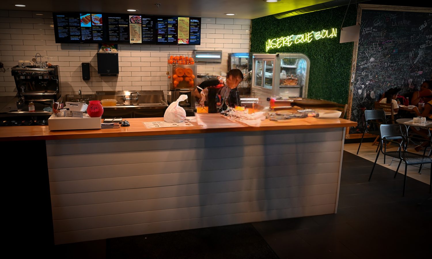 The café counter at El Cubano