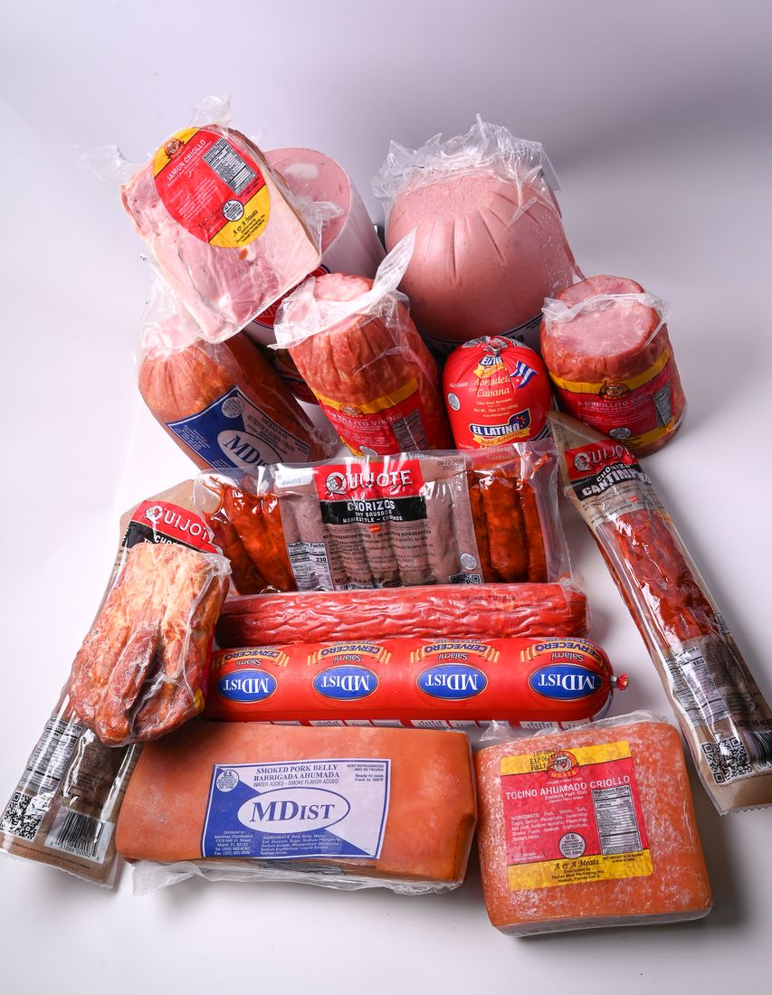 Cuban and Latin meats, chorizo and ham